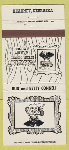 Matchbook Cover - Grandpa's Steak House Kearney NE 30 Strike