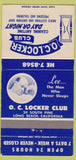 Matchbook Cover - OC Locker Club Long Beach CA 30 Strike