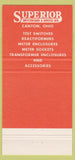 Matchbook Cover - Superior Switch Paris TX Canton OH Jim Garmey 30 Strike