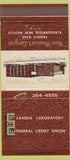 Matchbook Cover - Sandia Laboratory Credit Union Albuquerque NM 30 Strike