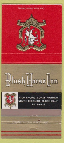 Matchbook Cover - Plush Horse Inn South Redondo Beach CA 30 Strike
