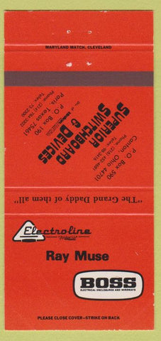 Matchbook Cover - Superior Switchboard Devices Canton OH Paris TX 30 Strike