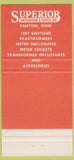 Matchbook Cover - Superior Switchboard Devices Canton OH Paris TX 30 Strike