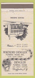 Matchbook Cover - McKendry Dengler Funeral Home Buffalo NY 30 Strike
