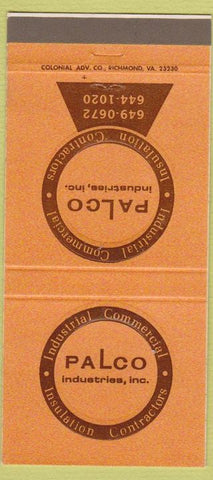 Matchbook Cover - Palco Industries Insulation Richmond VA 30 Strike