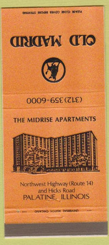 Matchbook Cover - Old Madrid Apartments Palatine IL 30 Strike