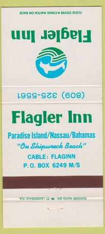Matchbook Cover - Flagler Inn Nassau Bahamas 30 Strike