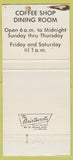 Matchbook Cover - Muffin Treat Restaurant Fairfield CA 30 Strike