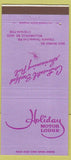 Matchbook Cover - Holiday Motor Lodge Williamsville NY 30 Strike
