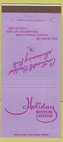 Matchbook Cover - Holiday Motor Lodge Williamsville NY 30 Strike