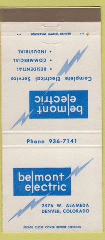 Matchbook Cover - Belmont Electric Denver CO 30 Strike