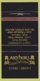 Matchbook Cover - Arthur's Restaurant Hope Street Belfast 30 Strike
