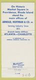 Matchbook Cover - Arnold Hofman Products Chemicals Providence RI 30 Strike