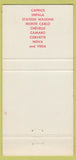 Matchbook Cover - 1971 Chevrolet Ragsdale Holly Springs MS 30 Strike