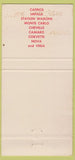 Matchbook Cover - 1971 Chevrolet Easthampton MA 30 Strike